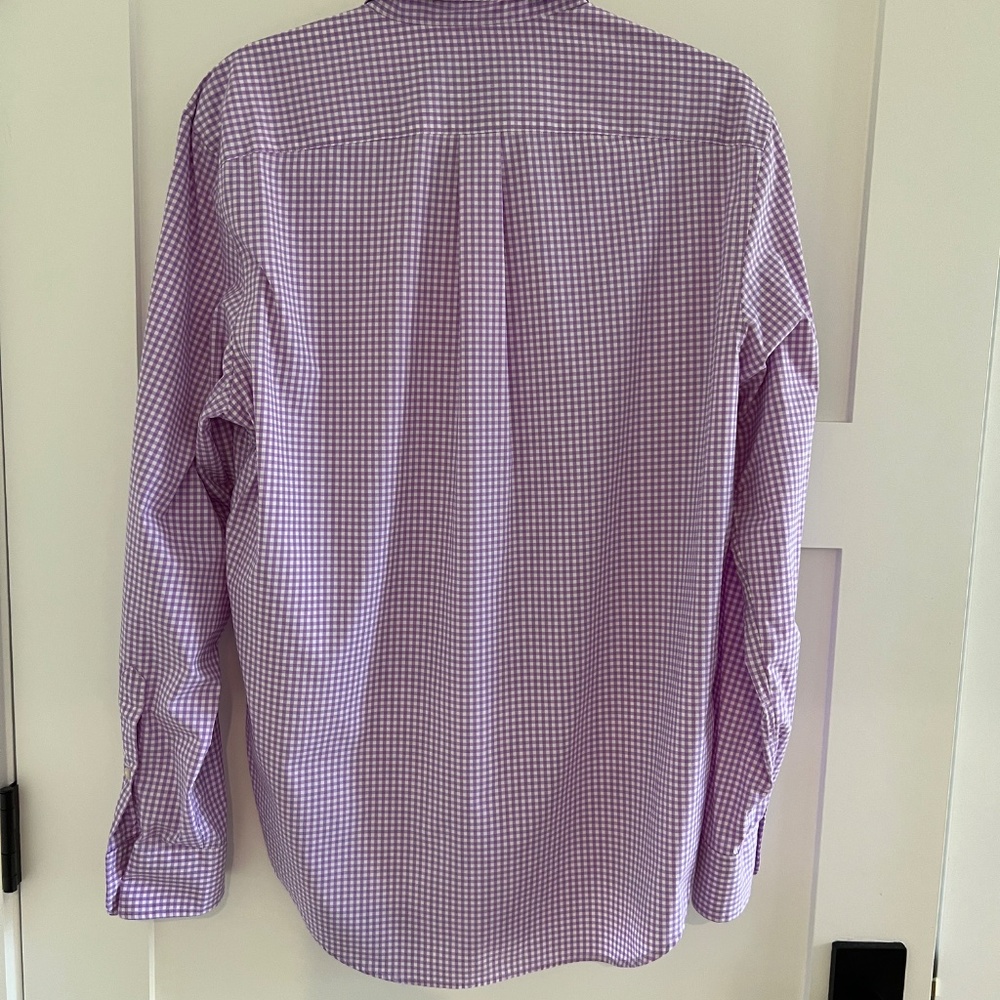 Men’s Vineyard Vines Wht/Lilac  Performance Button Down- Size SM - Picture 6 of 15